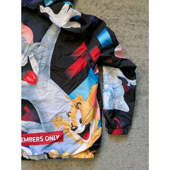 Members Only Tom & Jerry Limited Edition Print Windbreaker Rain Jacket - Large - Picture 14 of 16